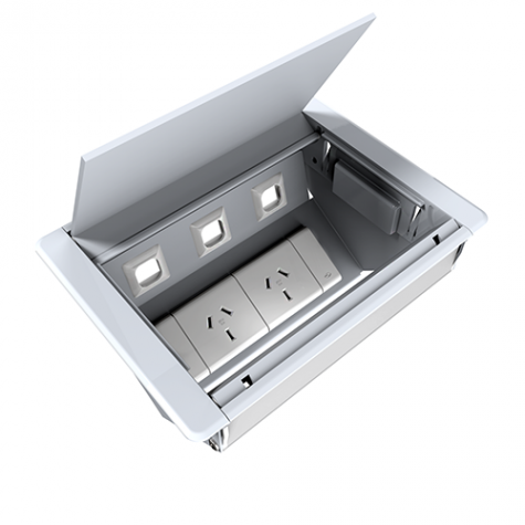 Table Surface Mounted Service Box – 2GPO+3DATA – Q Office Furniture